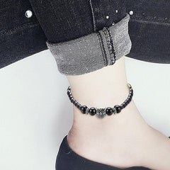 Owl Beaded Anklet Bohemian Elastic Ankle Bracelet Women Yoga Jewelry