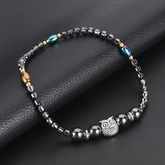 Owl Beaded Anklet Bohemian Elastic Ankle Bracelet Women Yoga Jewelry