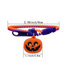 Halloween Party Favors Ghost Pumpkin Skull Cat Zipper Bracelets