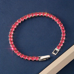 Multicolor Zircon Tennis Bracelet for Women Girls Gift