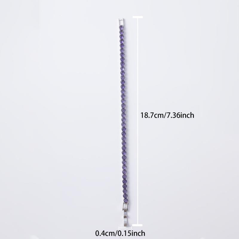 Multicolor Zircon Tennis Bracelet for Women Girls Gift