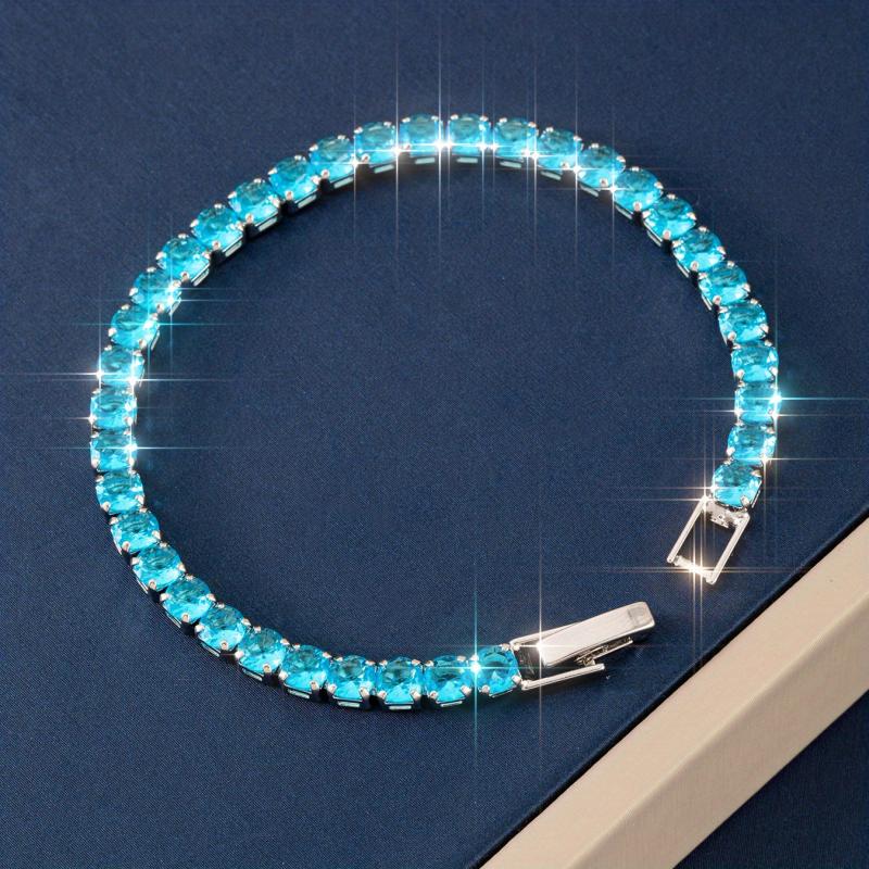 Multicolor Zircon Tennis Bracelet for Women Girls Gift