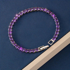 Multicolor Zircon Tennis Bracelet for Women Girls Gift