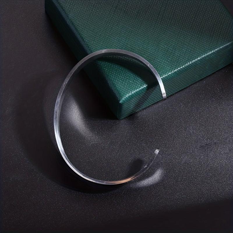 Stainless Steel Spinning Cuff Bangle Bracelet Holiday Gift Jewelry