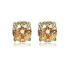 Clip On Earrings Round Shaped with Zircon Zinc Alloy Jewelry