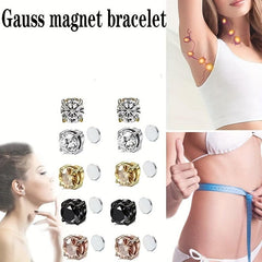 Clip On Earrings Round Shaped with Zircon Zinc Alloy Jewelry