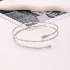 Metal Arm Ring Punk Bracelet Cuff Bangle for Women Girls
