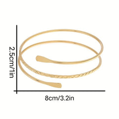 Metal Arm Ring Punk Bracelet Cuff Bangle for Women Girls