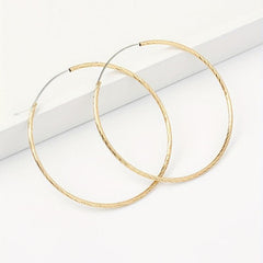 Golden Hoop Earrings Bohemian Style Alloy Jewelry Gift For Women