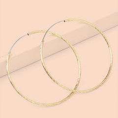 Golden Hoop Earrings Bohemian Style Alloy Jewelry Gift For Women