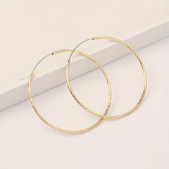 Golden Hoop Earrings Bohemian Style Alloy Jewelry Gift For Women