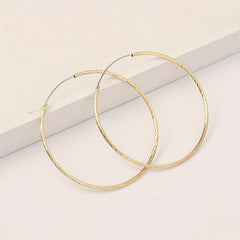 Golden Hoop Earrings Bohemian Style Alloy Jewelry Gift For Women