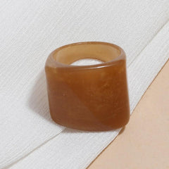 Vintage Band Ring Champagne Acrylic Jewelry