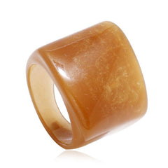 Vintage Band Ring Champagne Acrylic Jewelry
