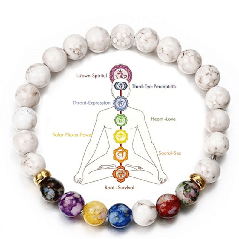 7 Chakra Reiki Healing Stone Bracelet Yoga Balance Energy Beads