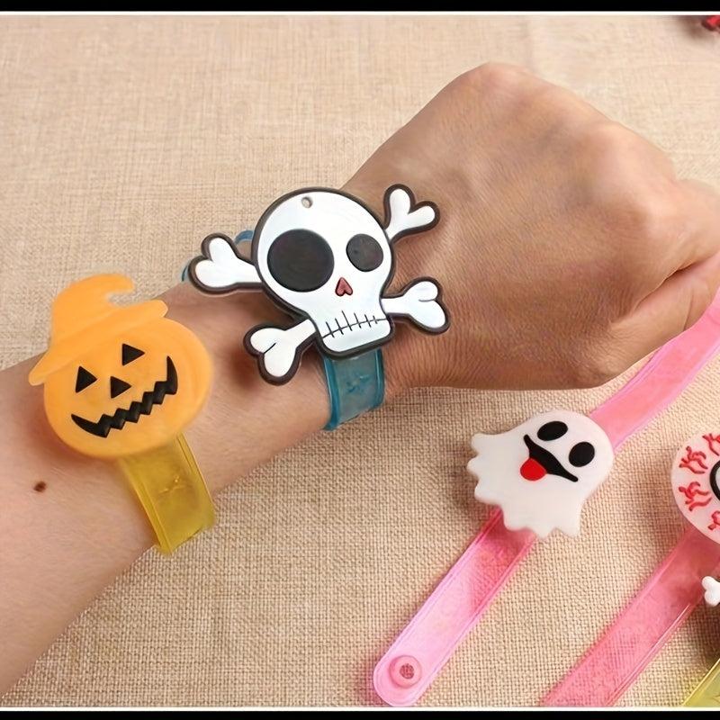Halloween LED Bracelet Silicone Slap Wristband Glitter Watch