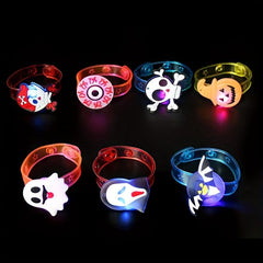 Halloween LED Bracelet Silicone Slap Wristband Glitter Watch