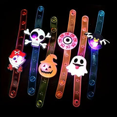 Halloween LED Bracelet Silicone Slap Wristband Glitter Watch