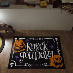 Gothic Kitchen Rug Halloween Pumpkin Skull Pattern Carpet Mat Absorbent Bath Mat