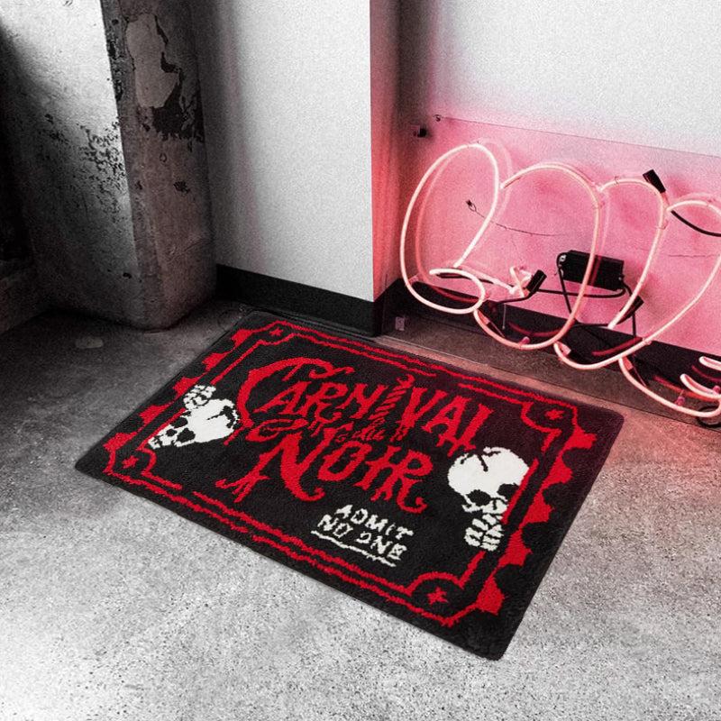 Gothic Kitchen Rug Halloween Pumpkin Skull Pattern Carpet Mat Absorbent Bath Mat