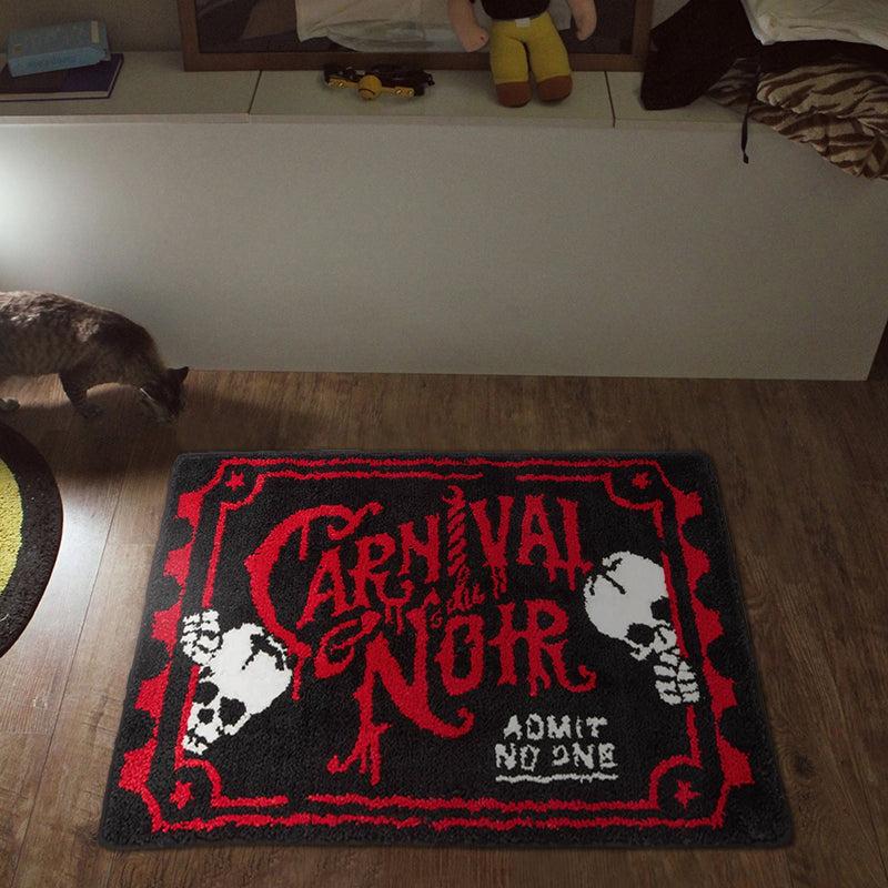 Gothic Kitchen Rug Halloween Pumpkin Skull Pattern Carpet Mat Absorbent Bath Mat