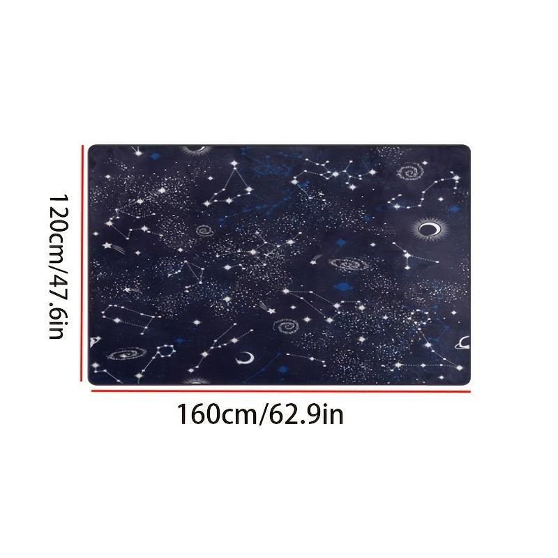 Star Printed Floor Mat for Modern Living Room & Bedroom Decor