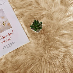Soft Fluffy Faux Fur Area Rug for Bedroom Living Room Sofa Home Decor