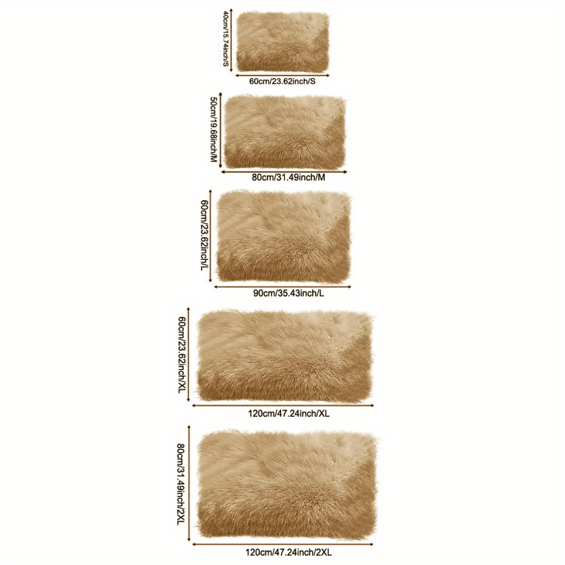 Soft Fluffy Faux Fur Area Rug for Bedroom Living Room Sofa Home Decor