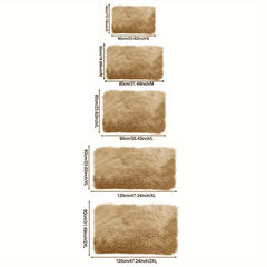 Soft Fluffy Faux Fur Area Rug for Bedroom Living Room Sofa Home Decor