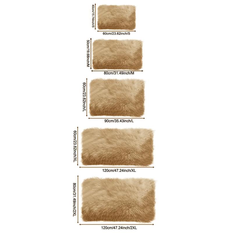 Soft Fluffy Faux Fur Area Rug for Bedroom Living Room Sofa Home Decor