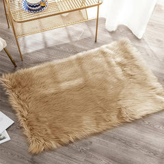 Soft Fluffy Faux Fur Area Rug for Bedroom Living Room Sofa Home Decor