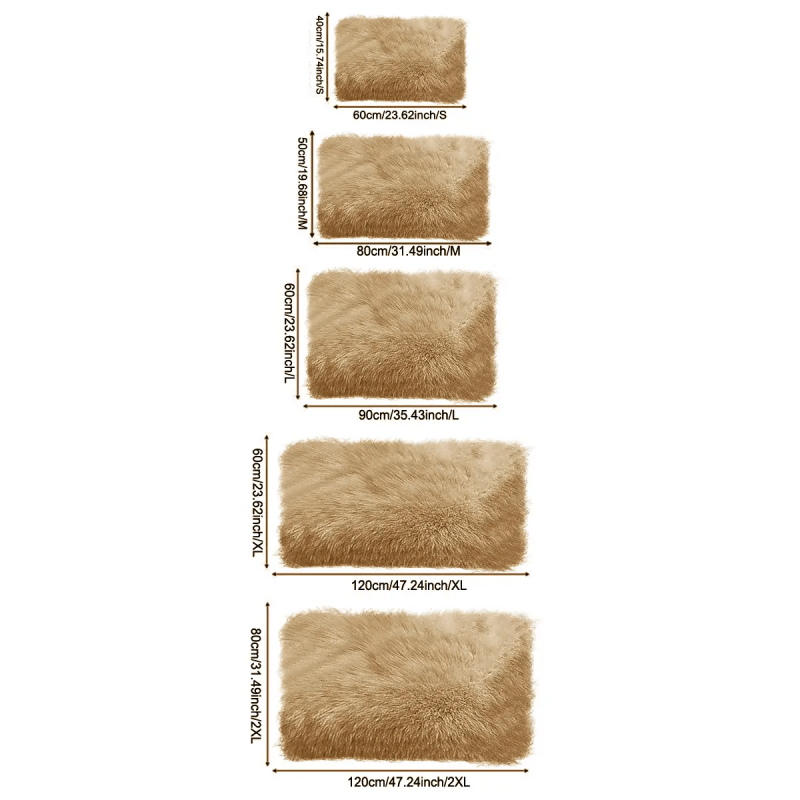 Soft Fluffy Faux Fur Area Rug for Bedroom Living Room Sofa Home Decor
