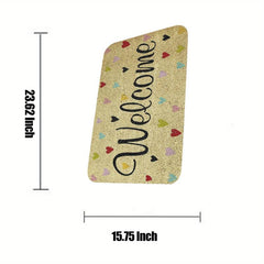 Welcome Door Mat Non slip Front Door Outdoor Indoor Entrance Mat