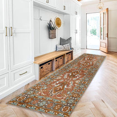 Washable Kitchen Runner Rug Persian Boho Hallway Distressed Mats
