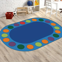 Colorful Rings Children's Area Rug for Kids Room