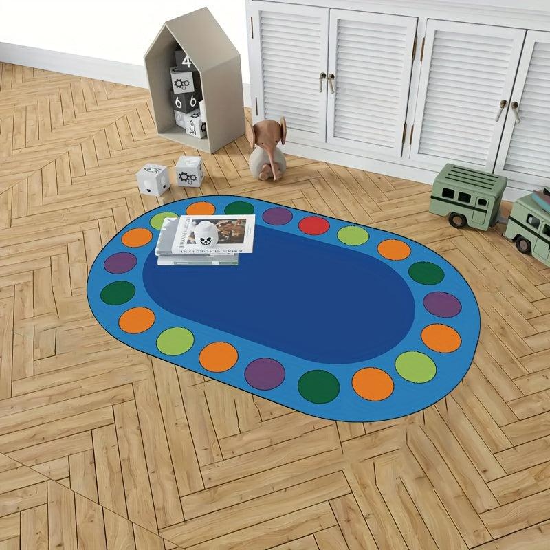 Colorful Rings Children's Area Rug for Kids Room