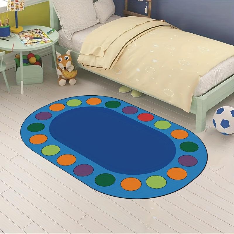 Colorful Rings Children's Area Rug for Kids Room