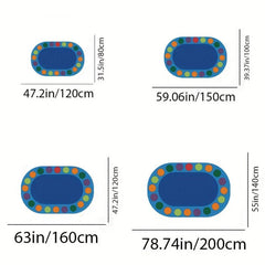 Colorful Rings Children's Area Rug for Kids Room