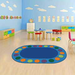 Colorful Rings Children's Area Rug for Kids Room