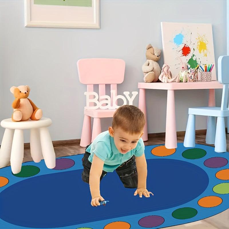 Colorful Rings Children's Area Rug for Kids Room