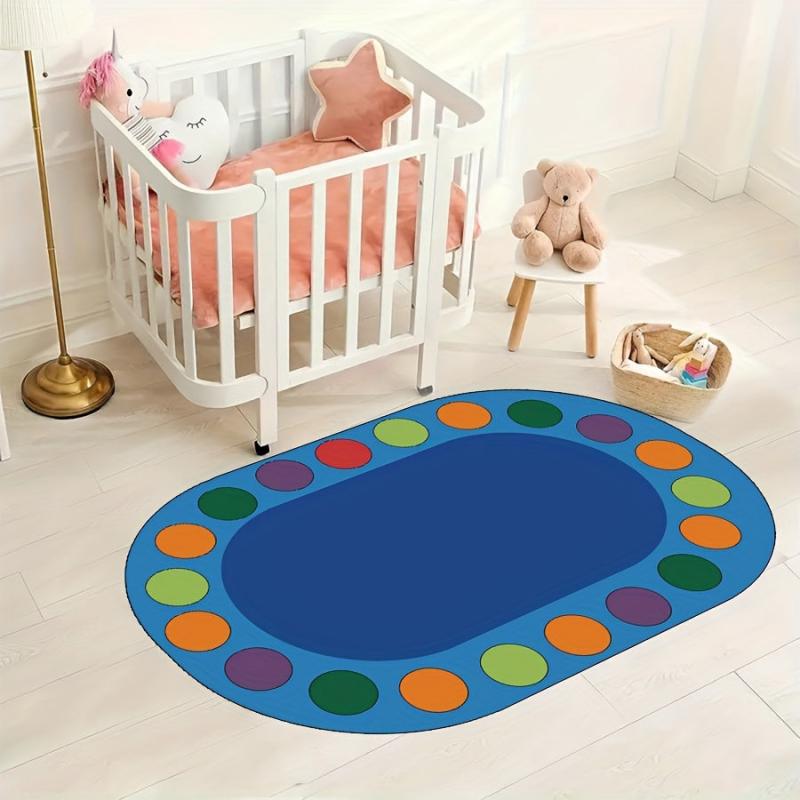 Colorful Rings Children's Area Rug for Kids Room