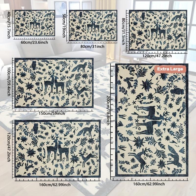 Wild Animals Non-slip Resistant Rug Machine Washable Waterproof Carpet