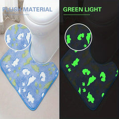 3pcs Luminous Floor Mat Sponge Bath Mat Set Non Slip Durable Bathroom Rug