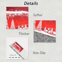 Christmas Polyester Rug Bedroom Living Room Bedside Floor Mat