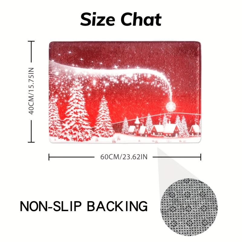 Christmas Polyester Rug Bedroom Living Room Bedside Floor Mat