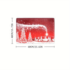 Christmas Polyester Rug Bedroom Living Room Bedside Floor Mat