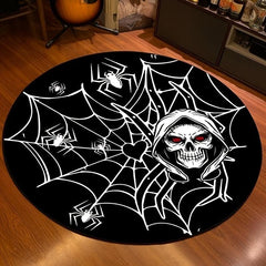 Cartoon Eye Print Area Rug Gothic Living Room Round Carpet Halloween Decoration