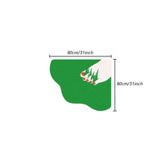 Cartoon Grass Green Fluffy Porch Rug Home Decoration Abstract Cartoon Door Mat