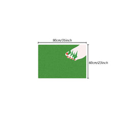 Cartoon Grass Green Fluffy Porch Rug Home Decoration Abstract Cartoon Door Mat