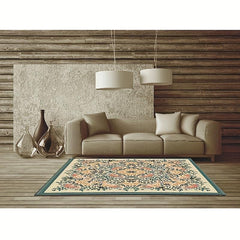 Boho Area Rugs Washable Non Slip Low Pile Carpet for Living Room Bedroom